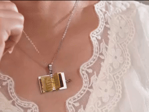 Personalized Book Pendant Necklace 3