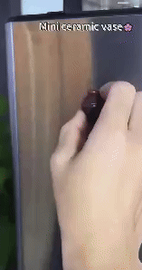 Cute Plant Ceramic Vase Fridge Magnets 2