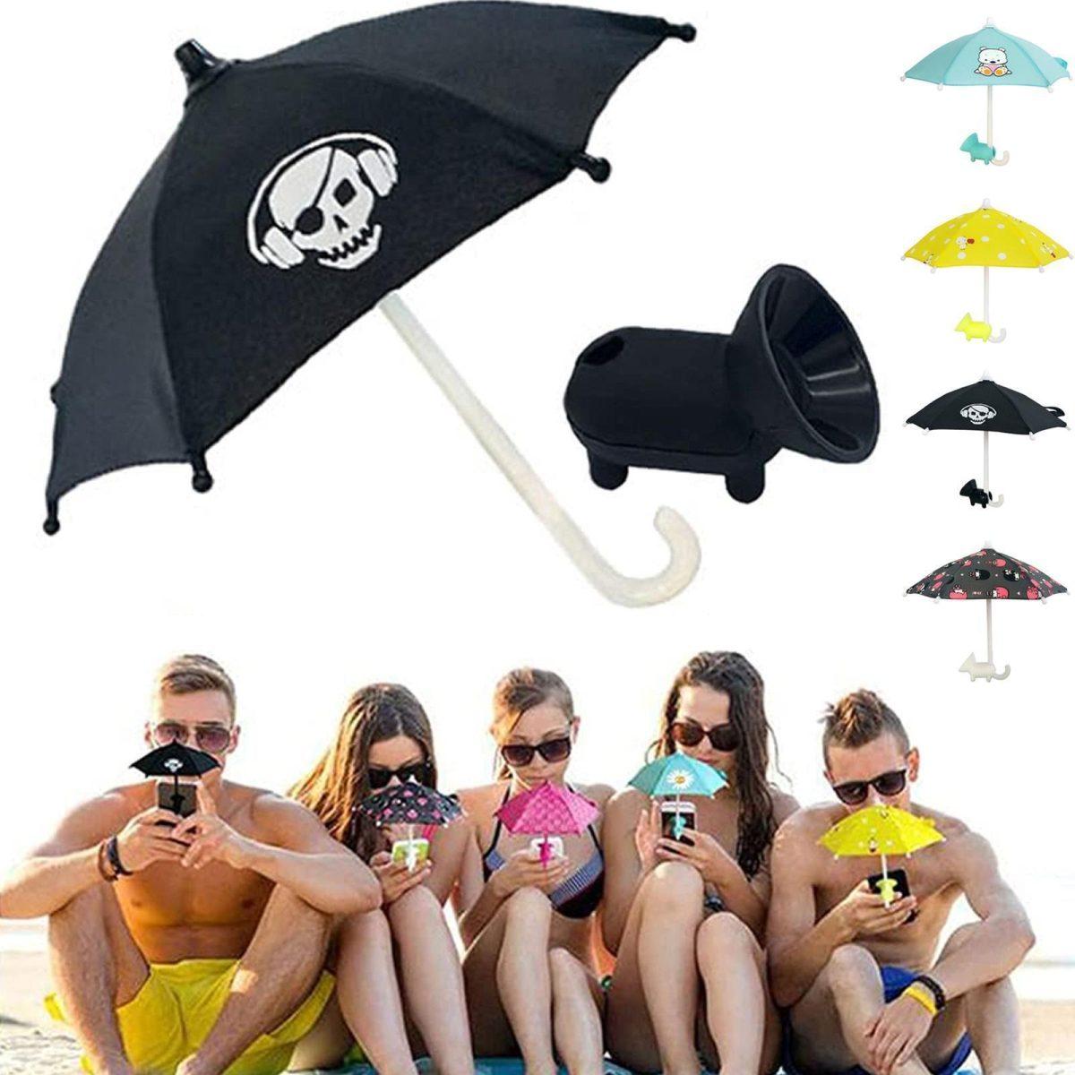 Mobile Phone Holder with Sun Umbrella 2