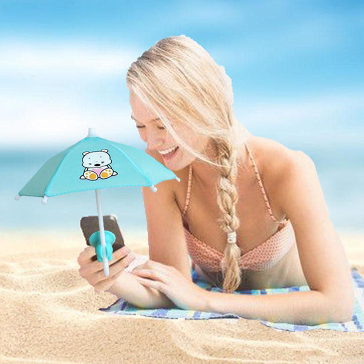 Mobile Phone Holder with Sun Umbrella 3
