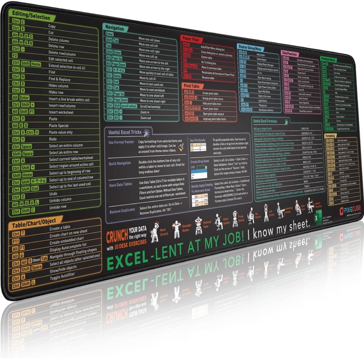 Excel Shortcut Keys Mouse Pad 3