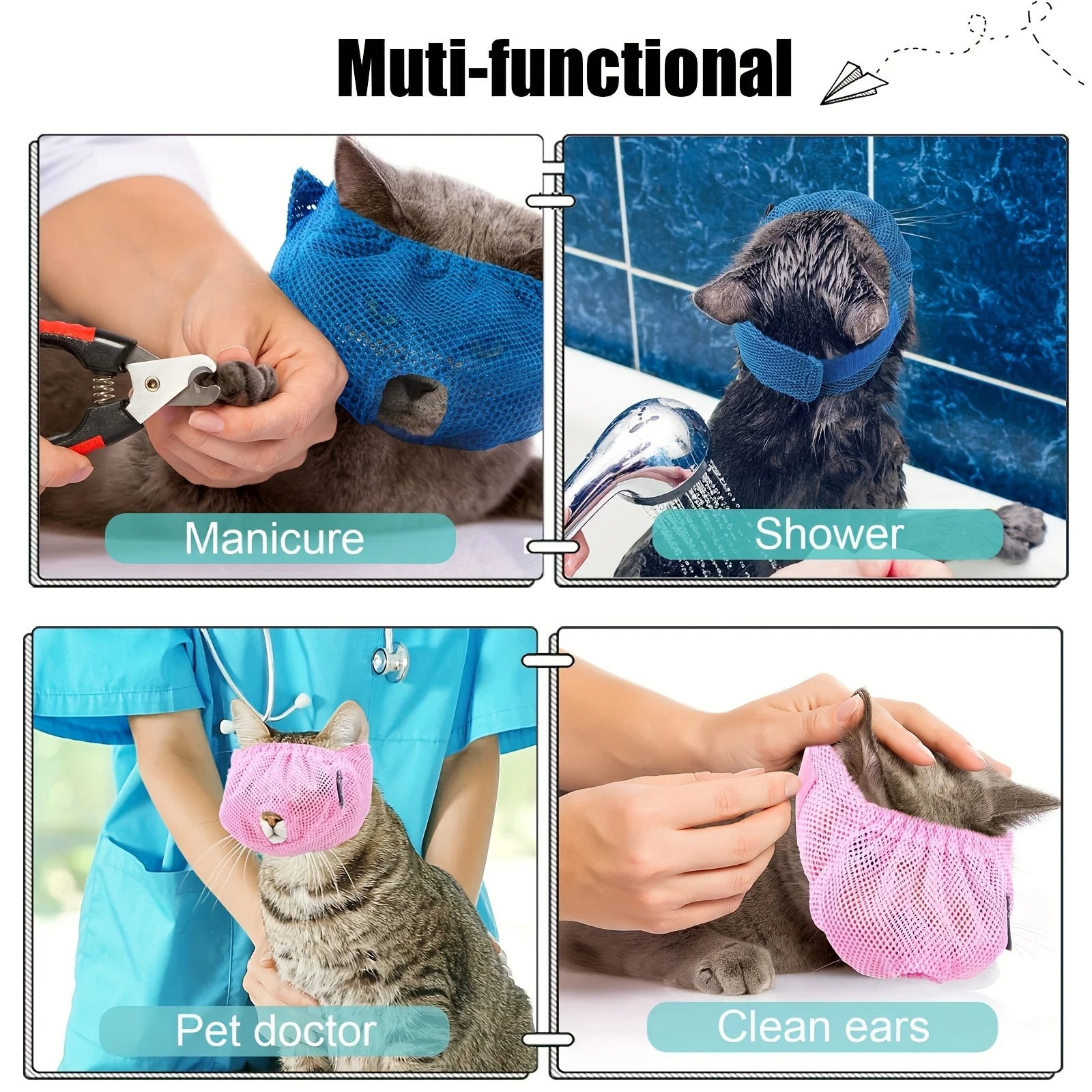 Calming Grooming Muzzle for Cats 4