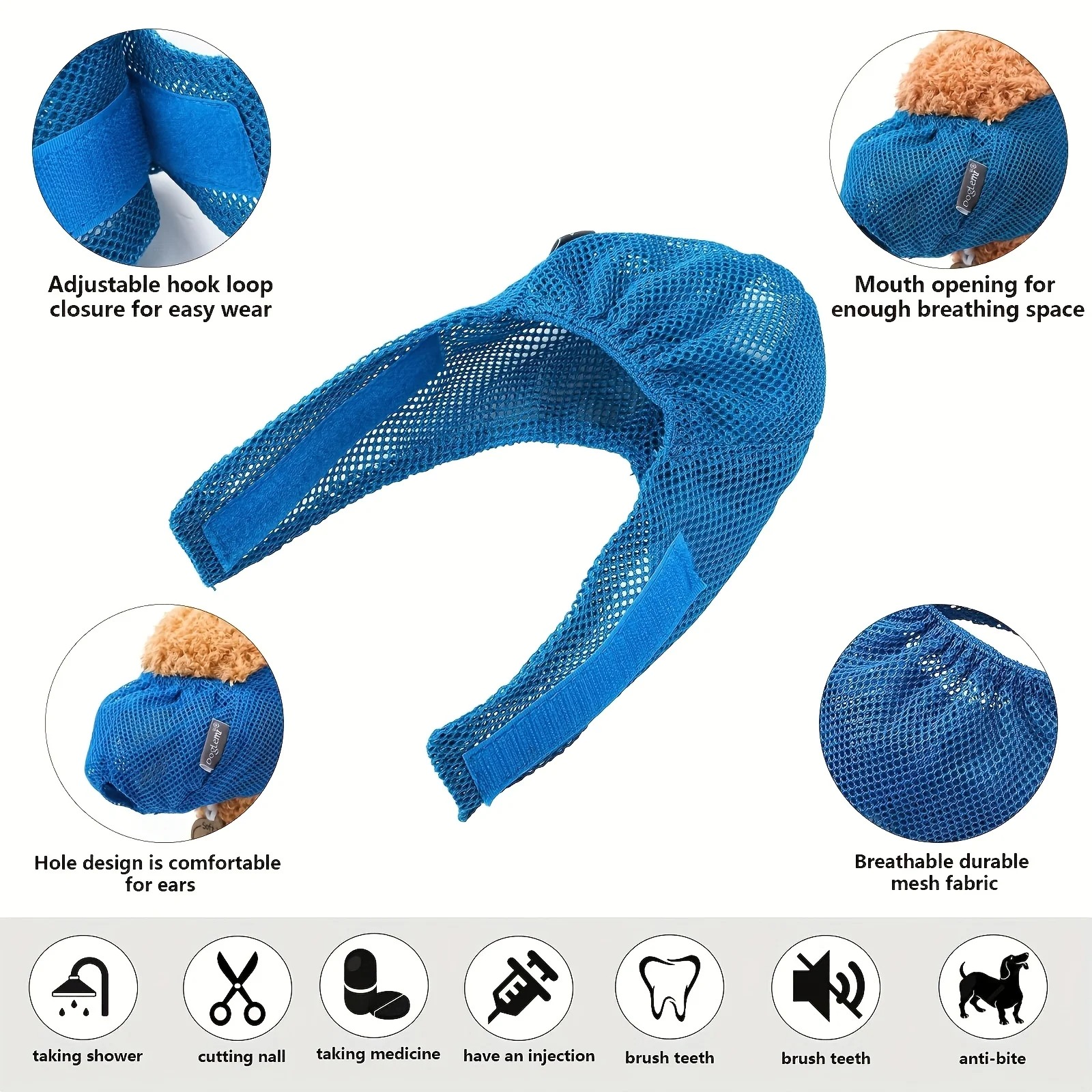 Calming Grooming Muzzle for Cats 6