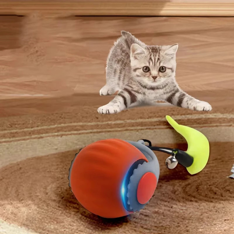 Cat Interactive Electric Rolling Ball with Teasing Tail 2