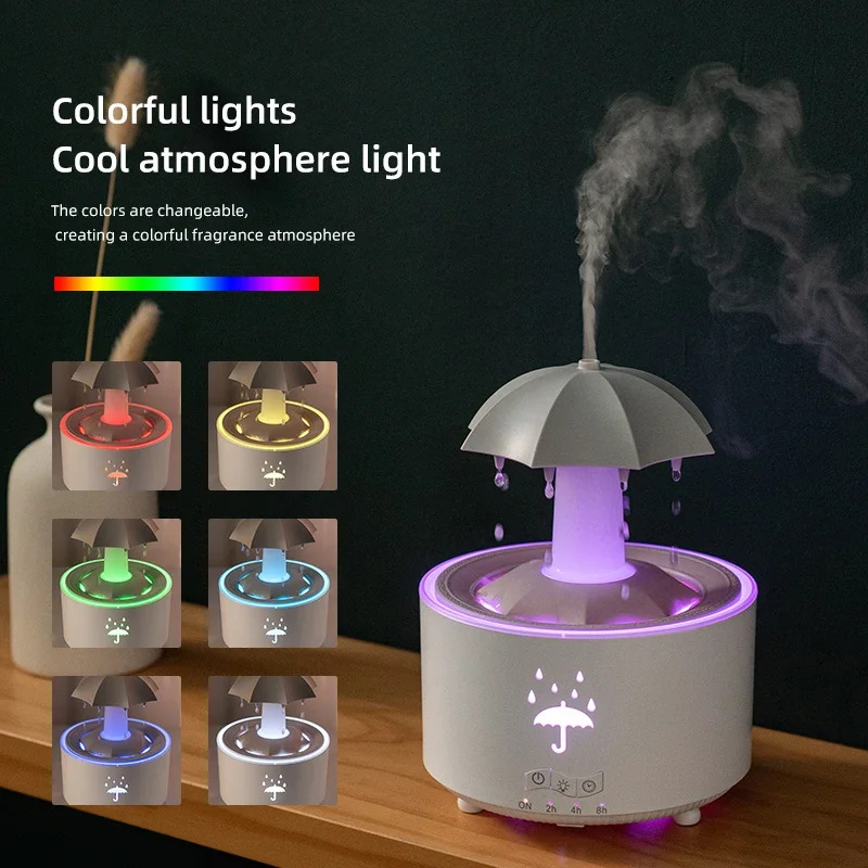 Aromatherapy Rotating Water Droplet LED Umbrella  Humidifier 2