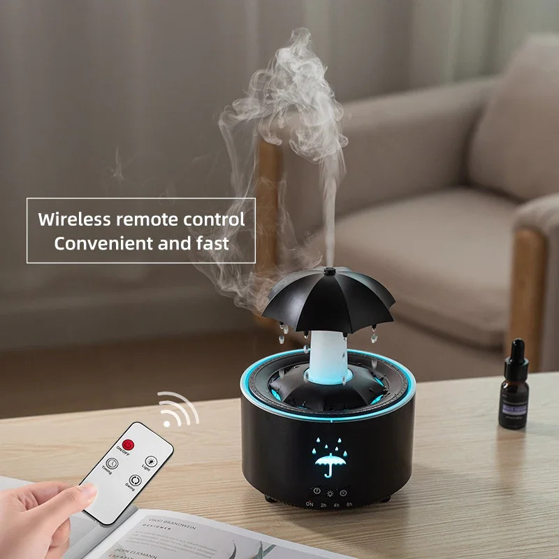 Aromatherapy Rotating Water Droplet LED Umbrella  Humidifier 7