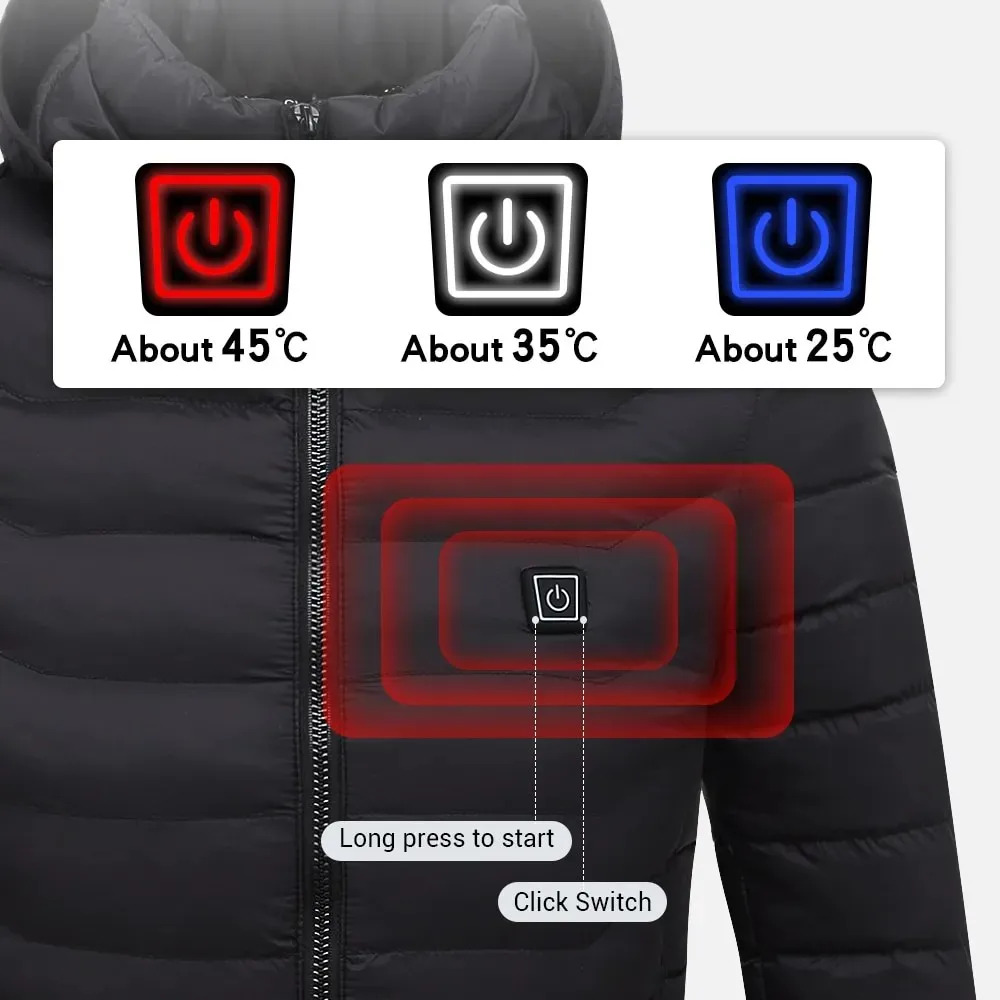Windproof USB Charging Heated Smart Jacket 2