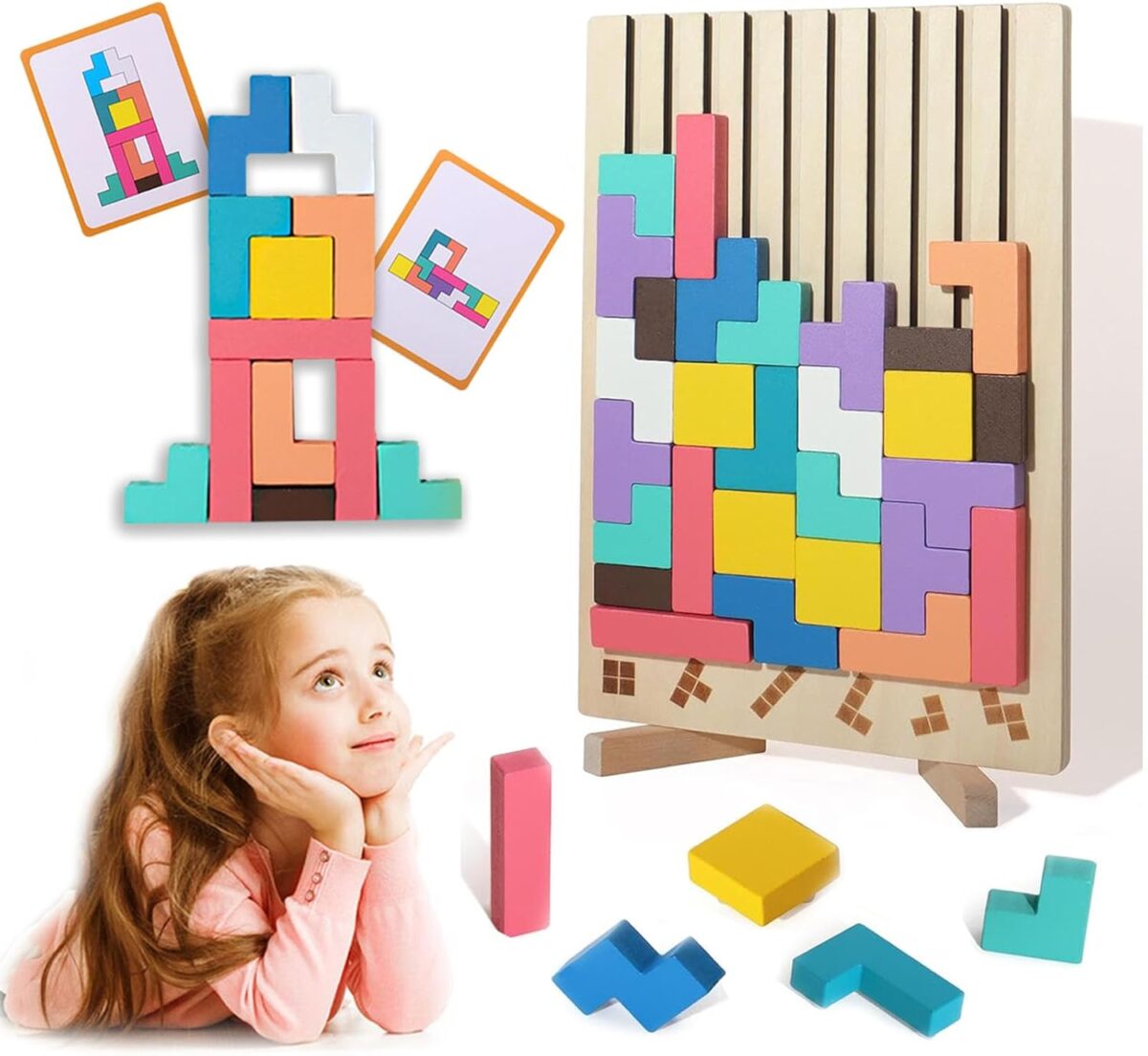 Wooden Puzzle Toy Stacking Game 3