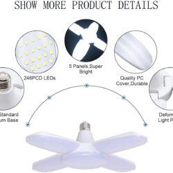 LED Pendant Light Foldable Fan Blade Bulb 2