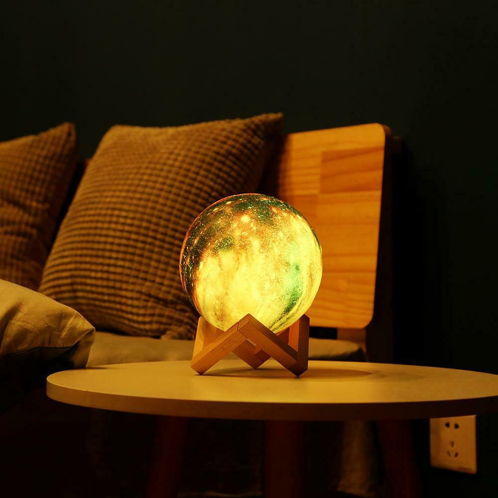 Galaxy Print Moon Lamp 2