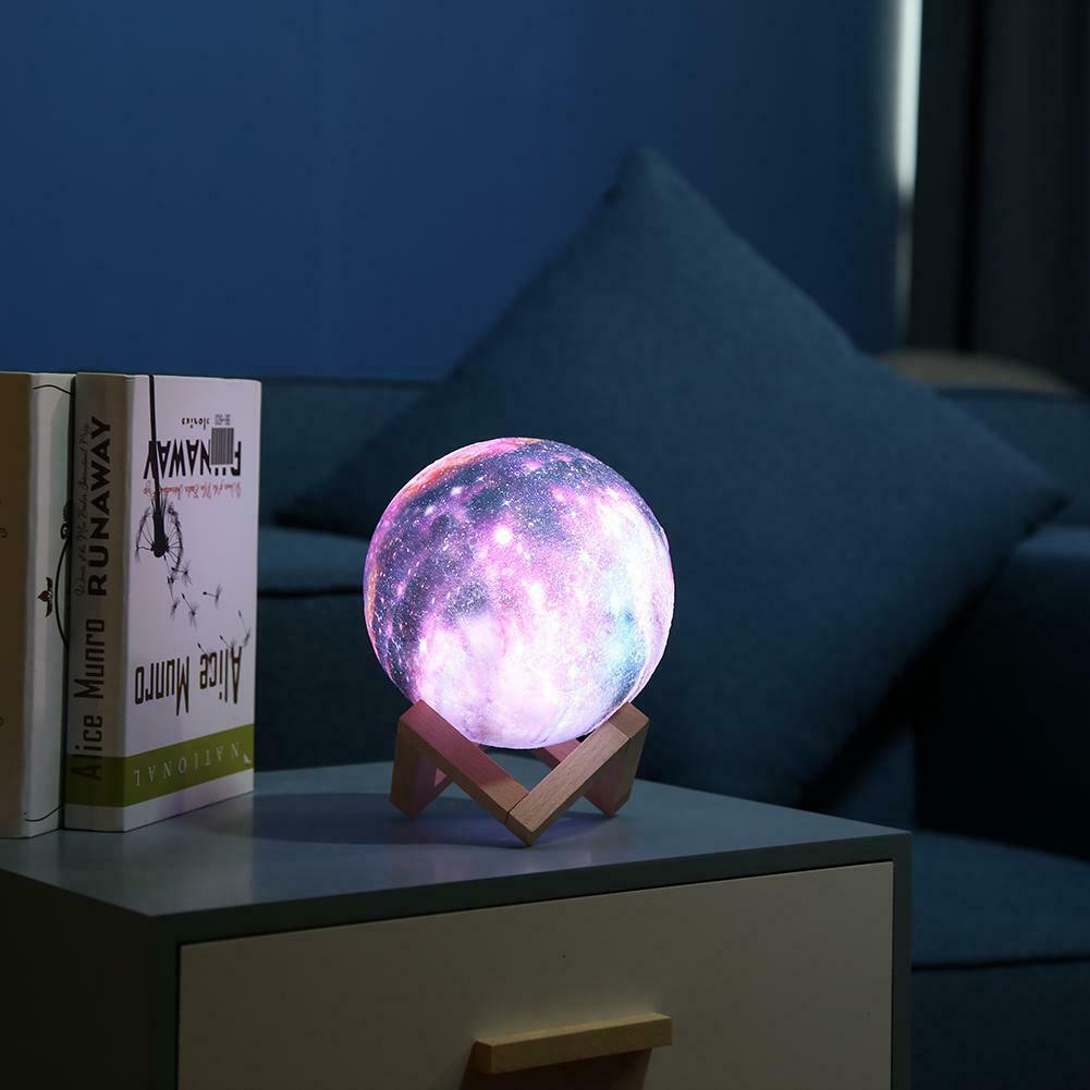 Galaxy Print Moon Lamp 3
