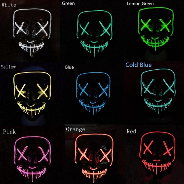 Halloween Party & Rave Glow Mask- 2