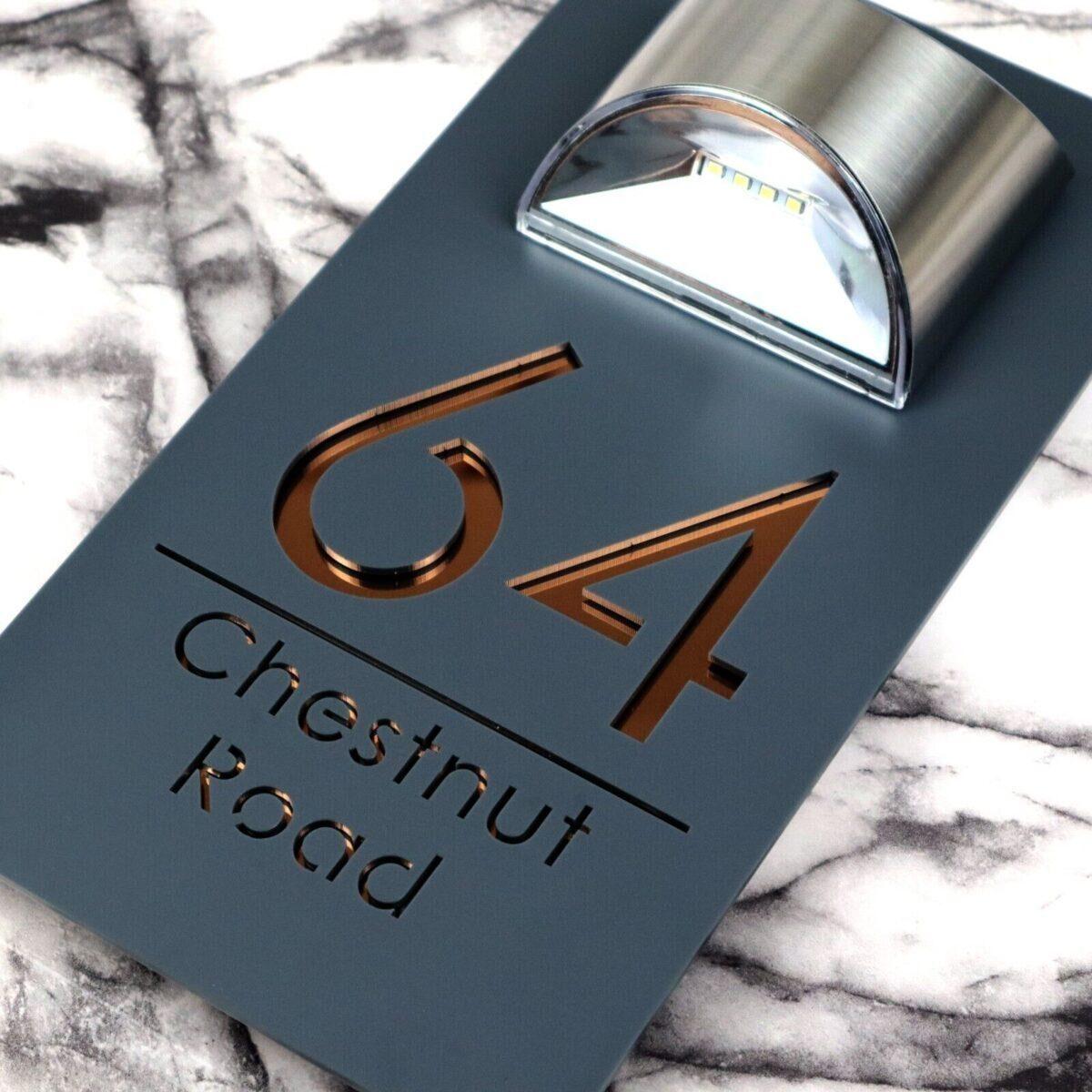 Solar Light Laser Cutting House Plate 2