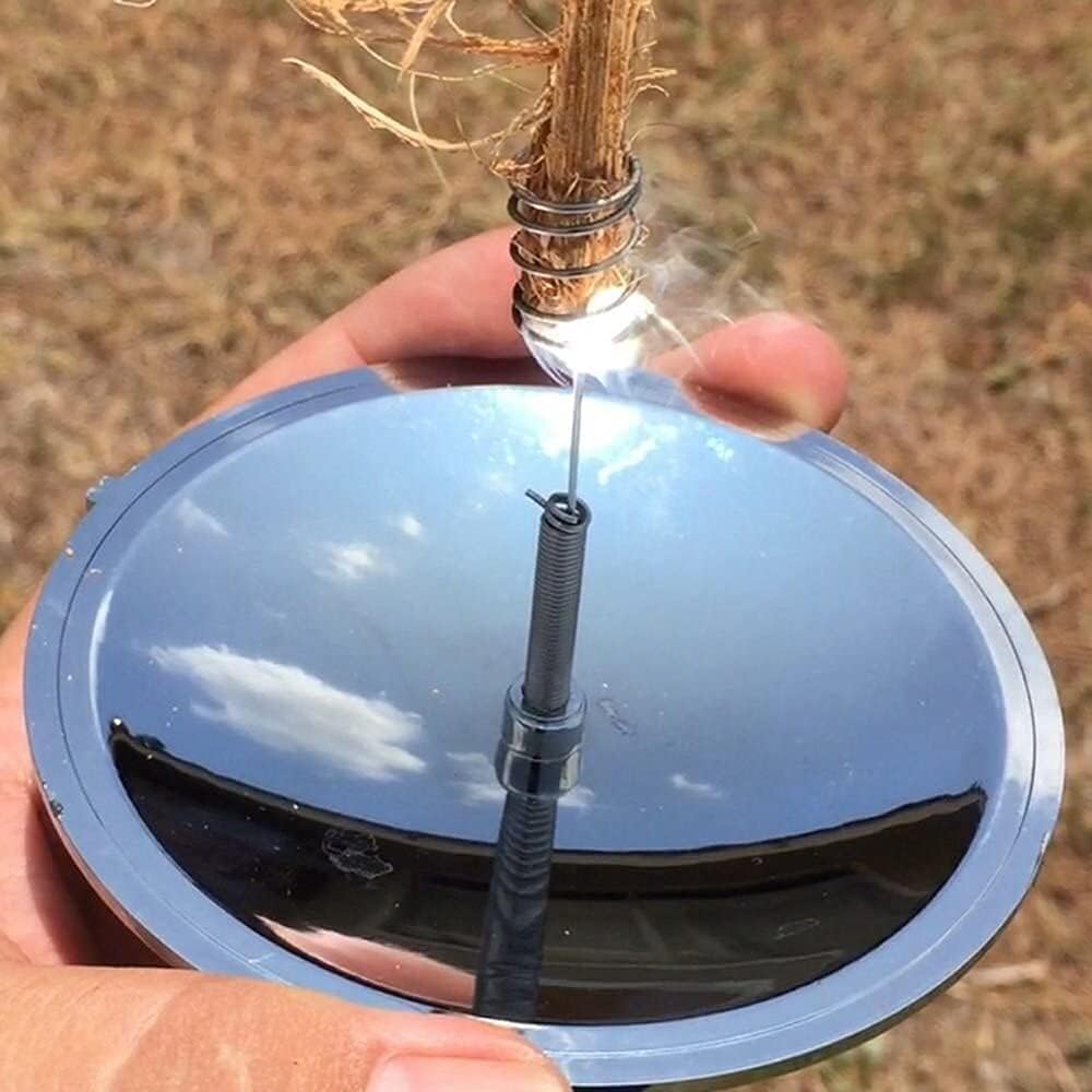 Parabolic mirror solar fire starter 2