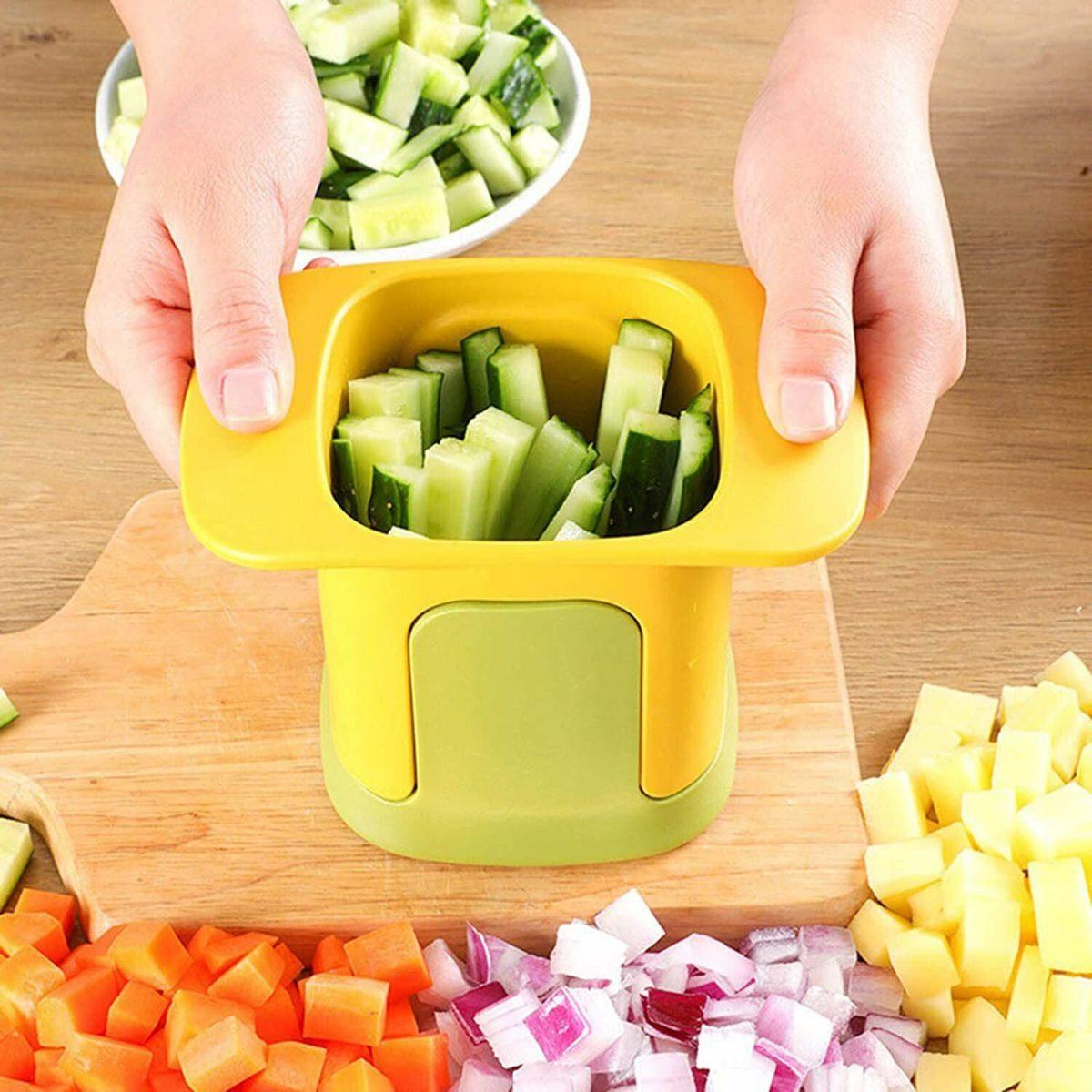2-in-1 Vegetable Chopper Dicing & Slitting 3