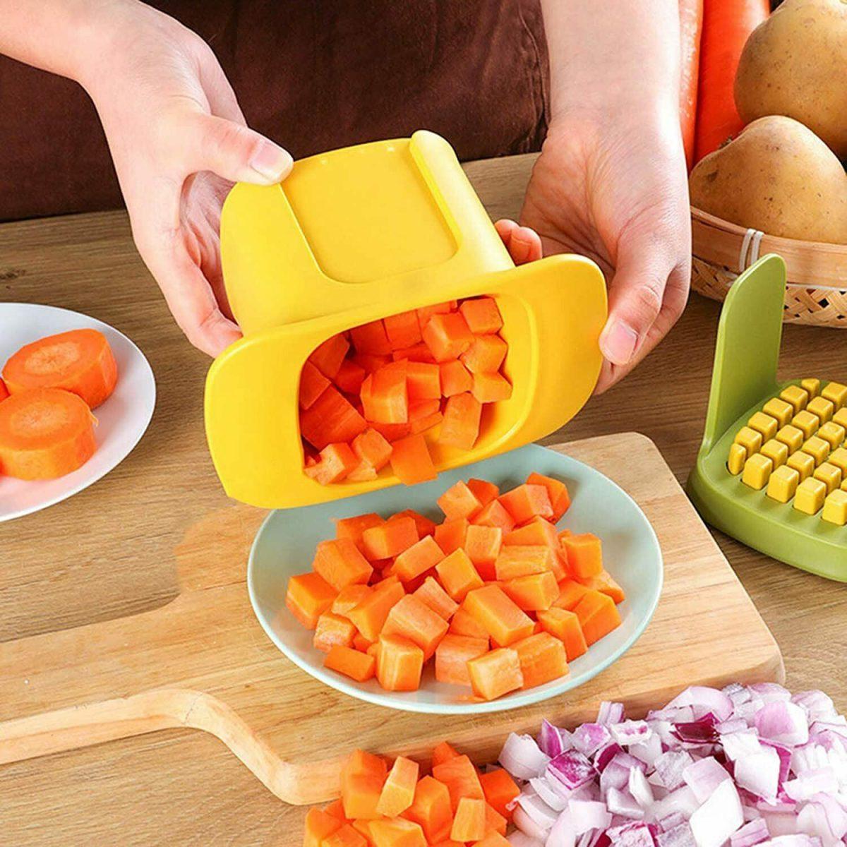 2-in-1 Vegetable Chopper Dicing & Slitting 4