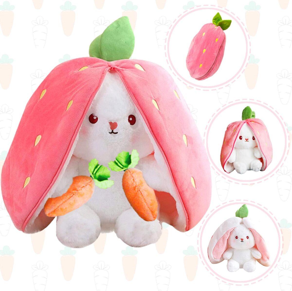 Cute Strawberry Bunny Plushie 2