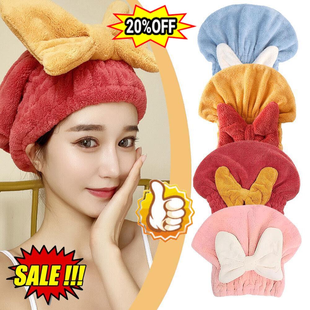 Bowknot Cute Hair Dry Cap 2