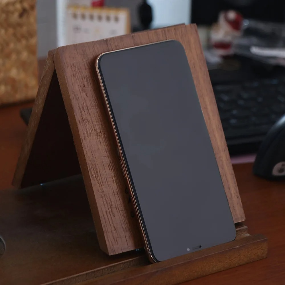 Wooden Bedside Organizer & Book Holder Tray 2