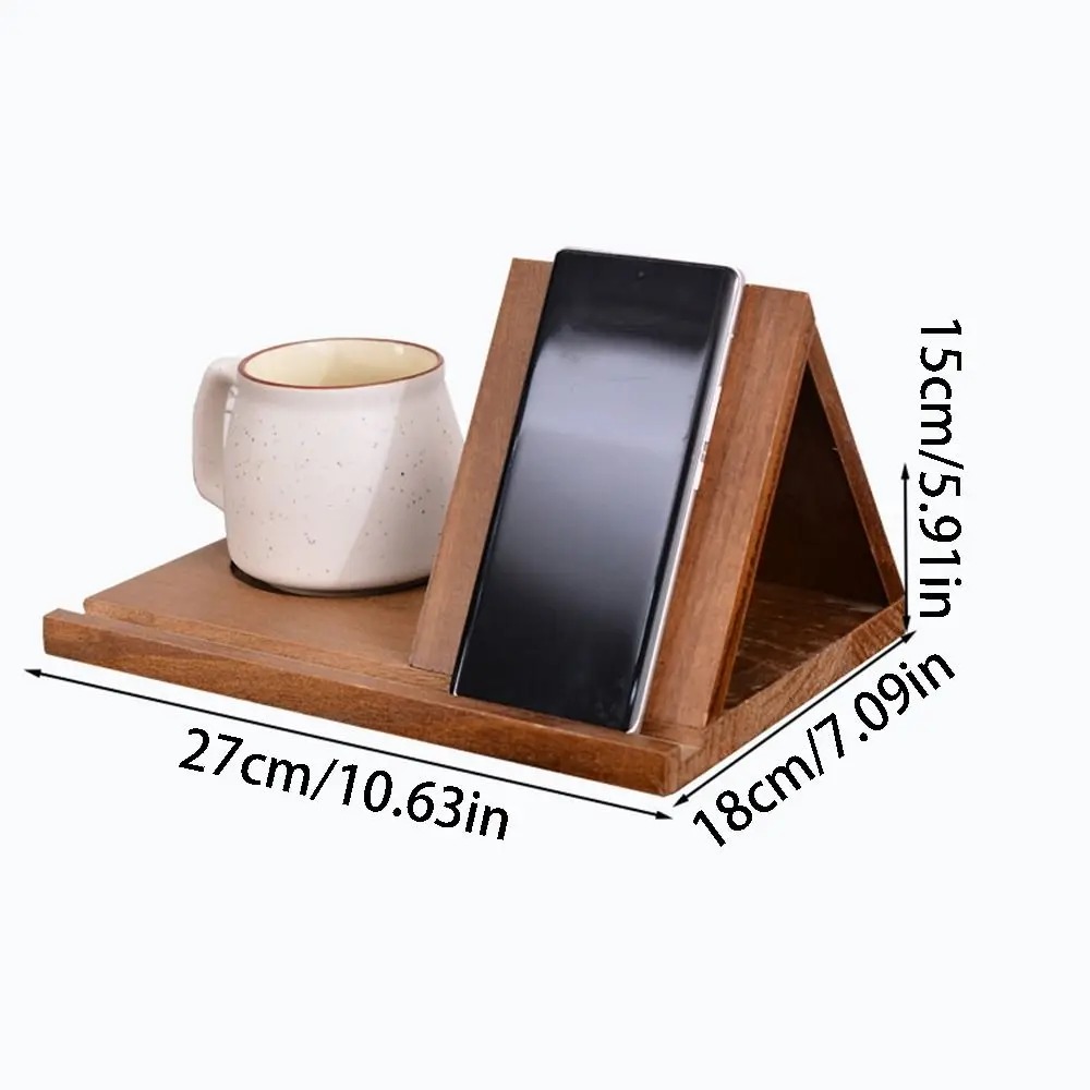 Wooden Bedside Organizer & Book Holder Tray 5