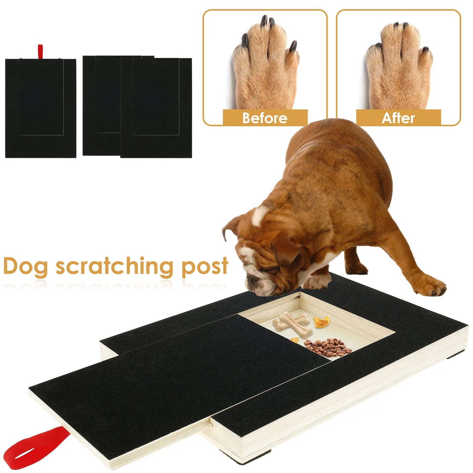 Dog Nail Scratch Board with Treat Box 2