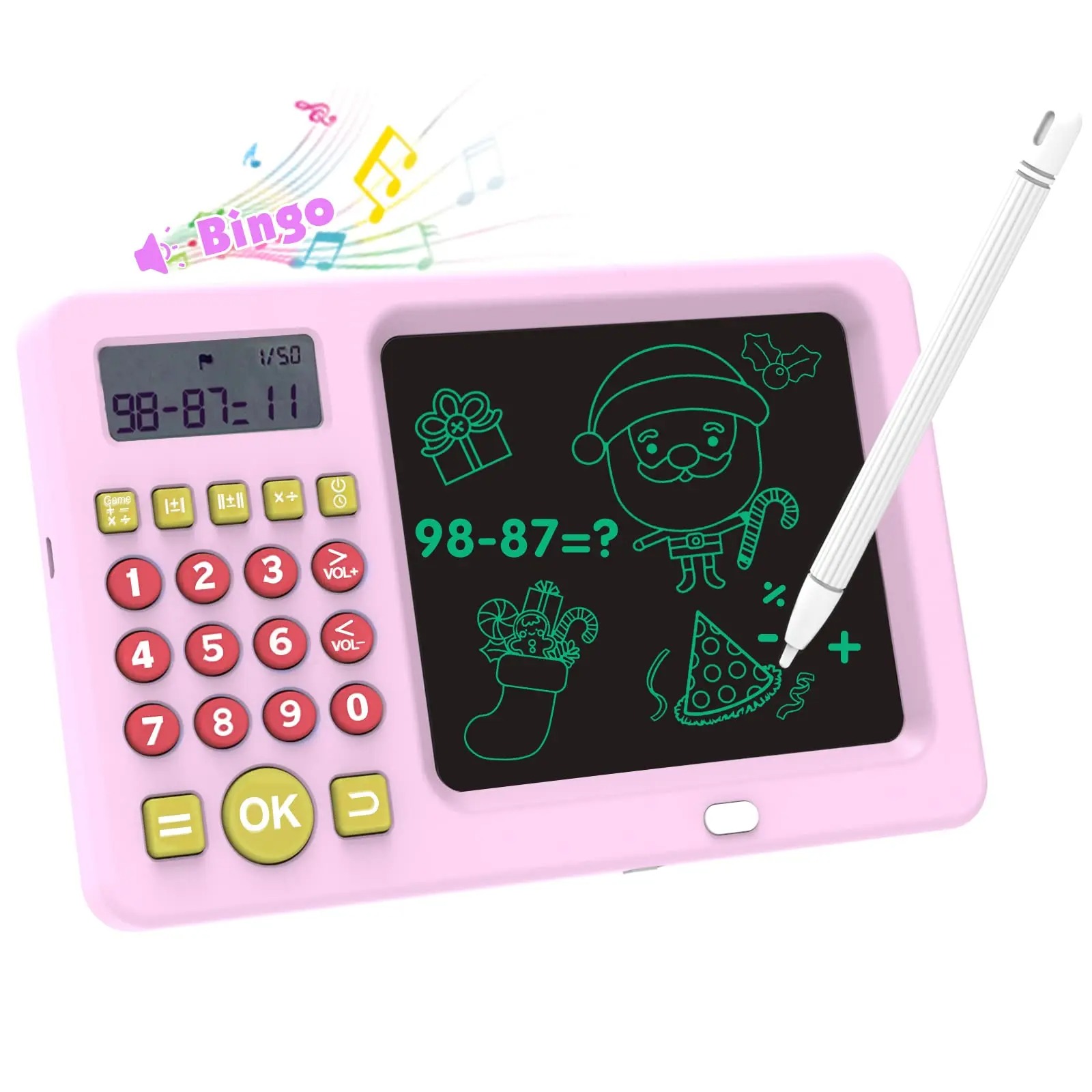 Magic LCD Writing Tablet with Math Games & Sound 7