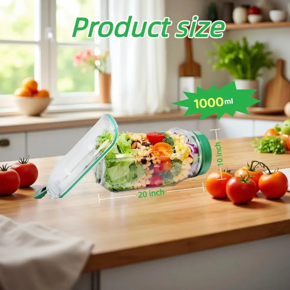 Side-Opening Salad Jar 6