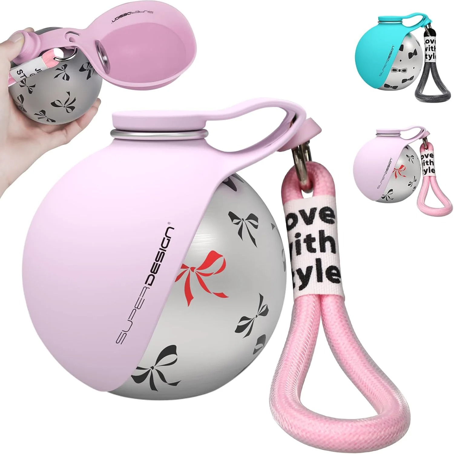 Portable Dog Water Bottle with Waste Bag Dispenser 2