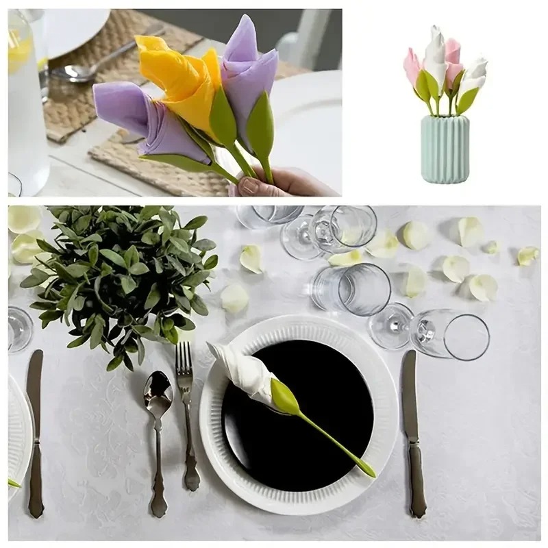 Creative Napkin Flower Holder -10PCS 4