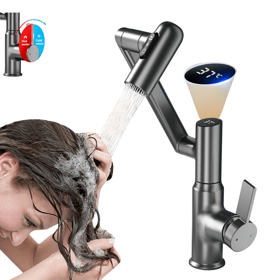 Rotatable Faucet with Temperature Display 2