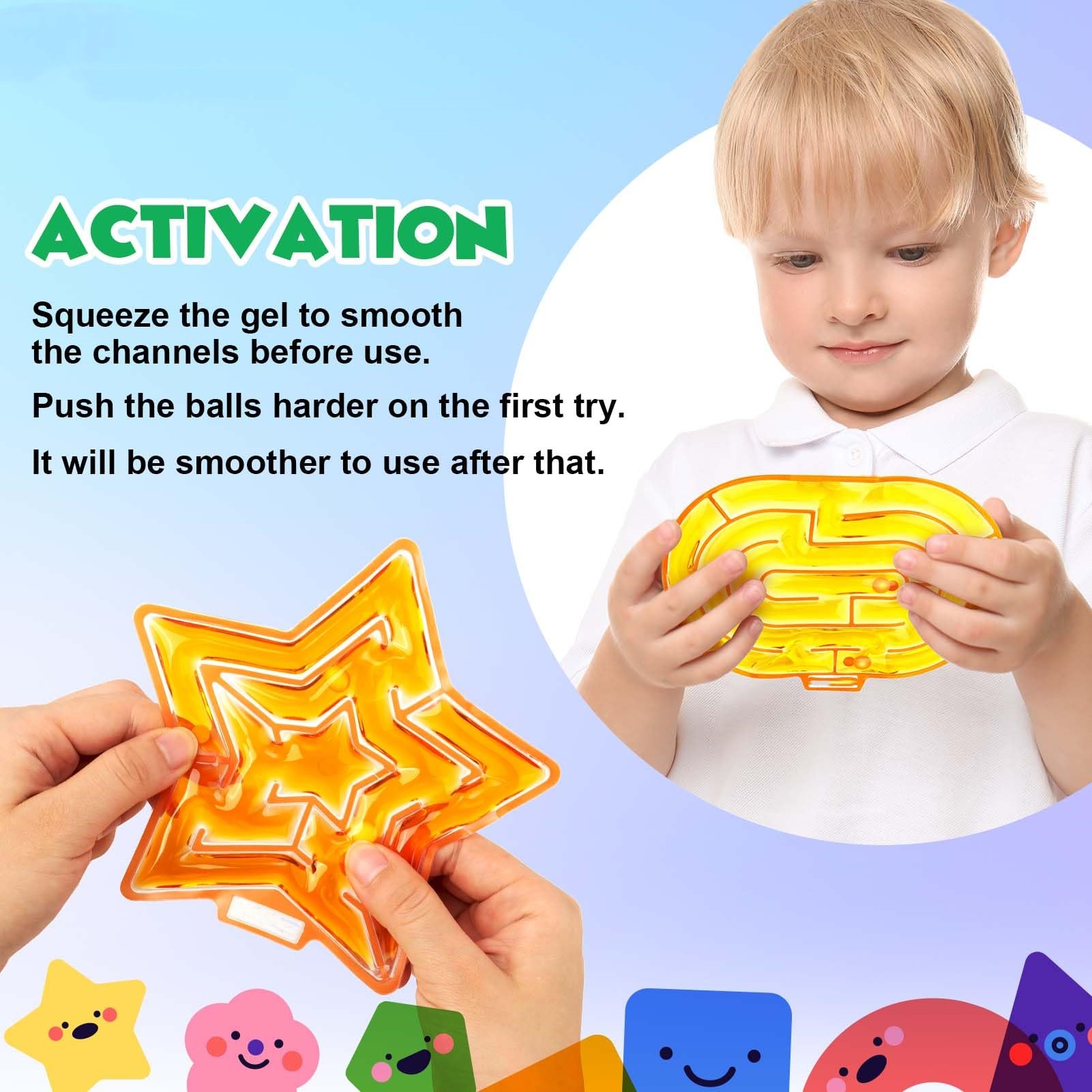 Gel-Filled Maze-Pack of 8PCS 6