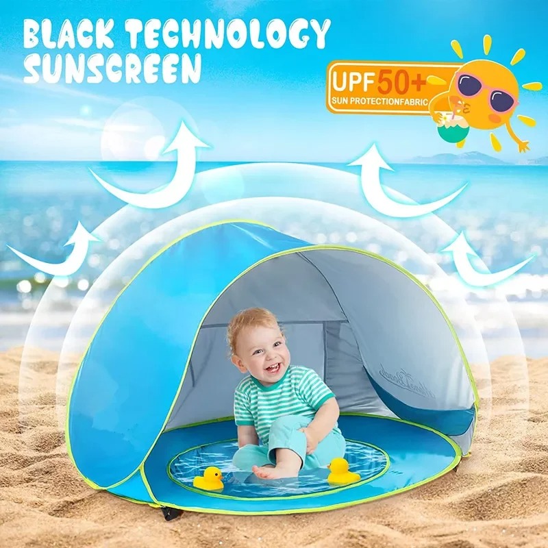Baby Beach Tent with Splash Pool 2