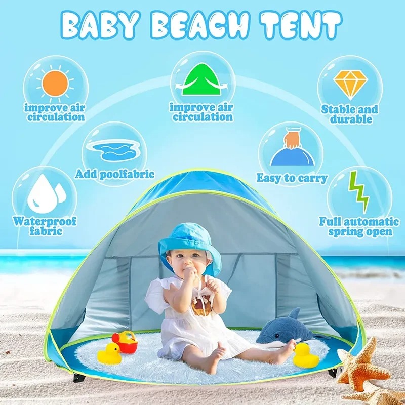 Baby Beach Tent with Splash Pool 3
