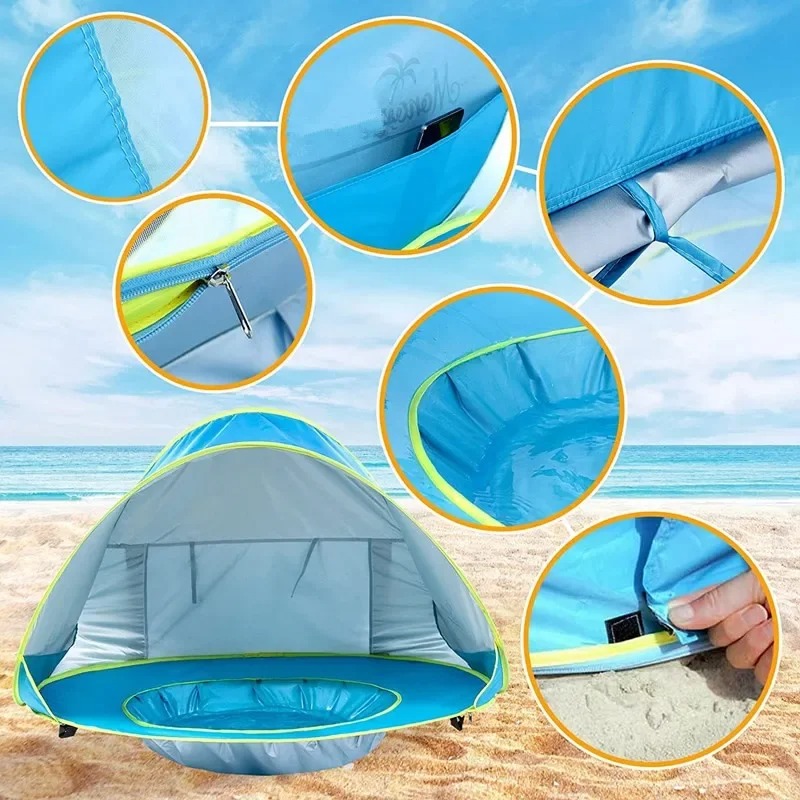 Baby Beach Tent with Splash Pool 4