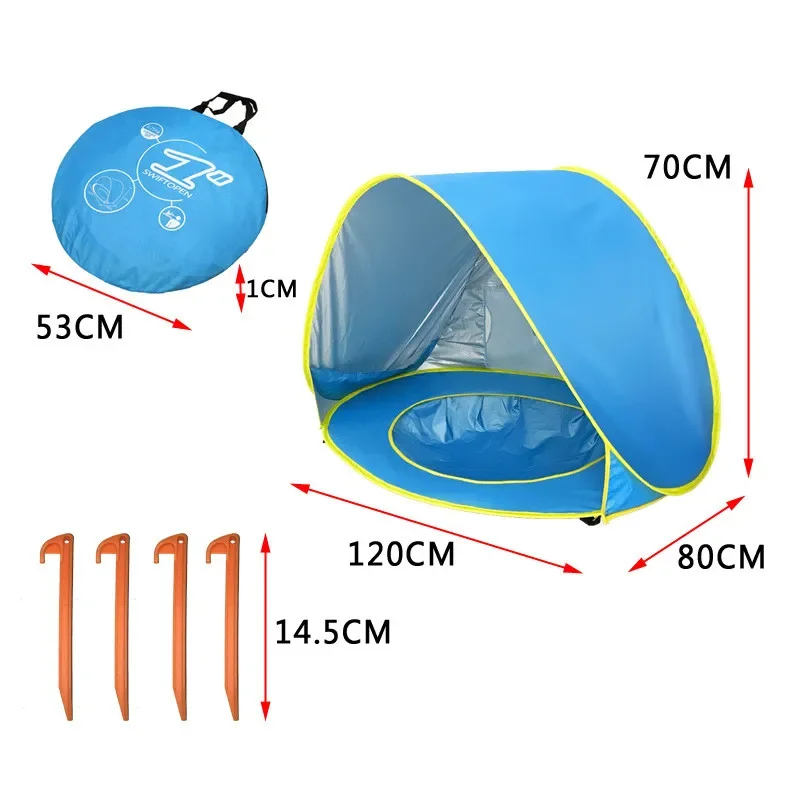 Baby Beach Tent with Splash Pool 6