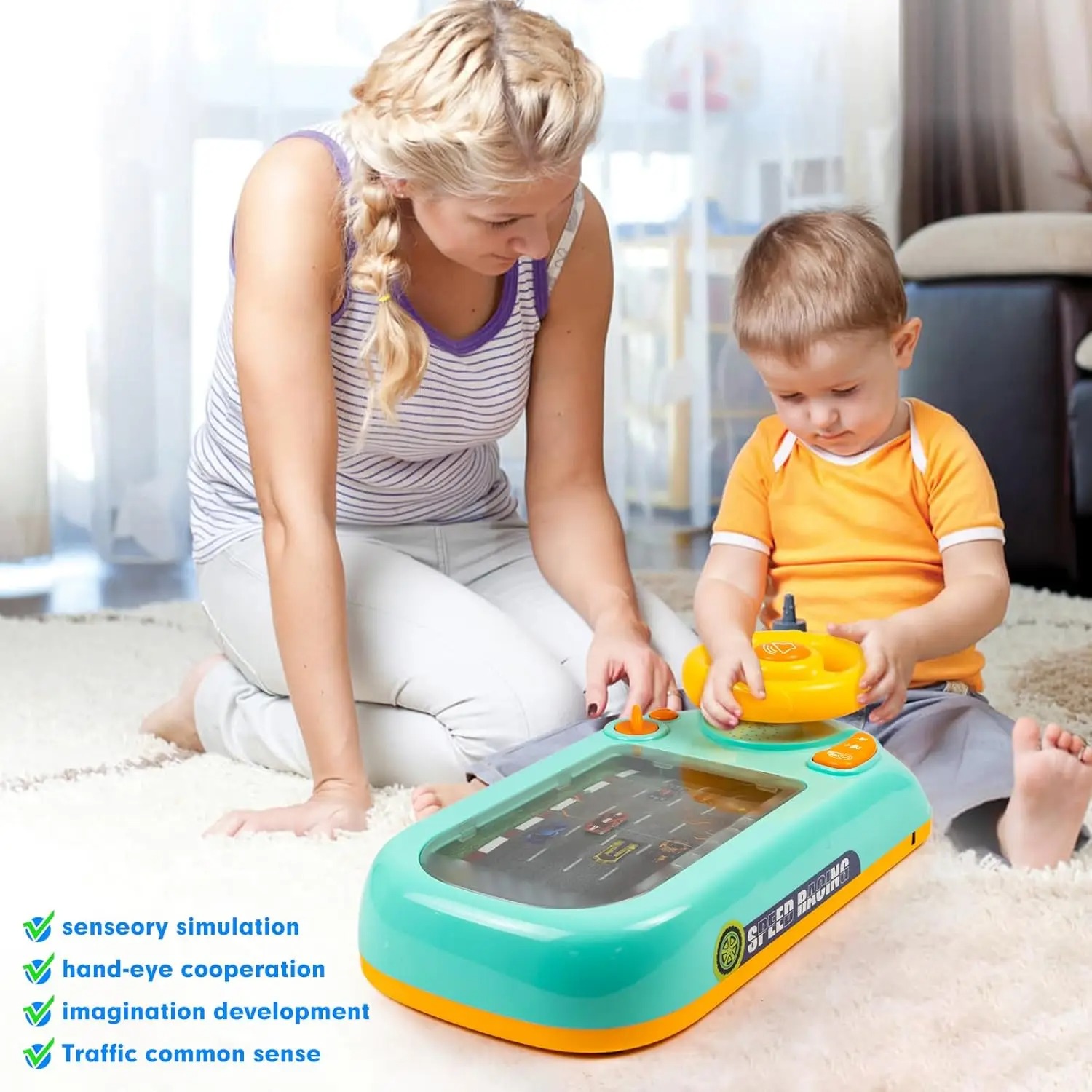 Kids Steering Wheel Racing Game Toy 6