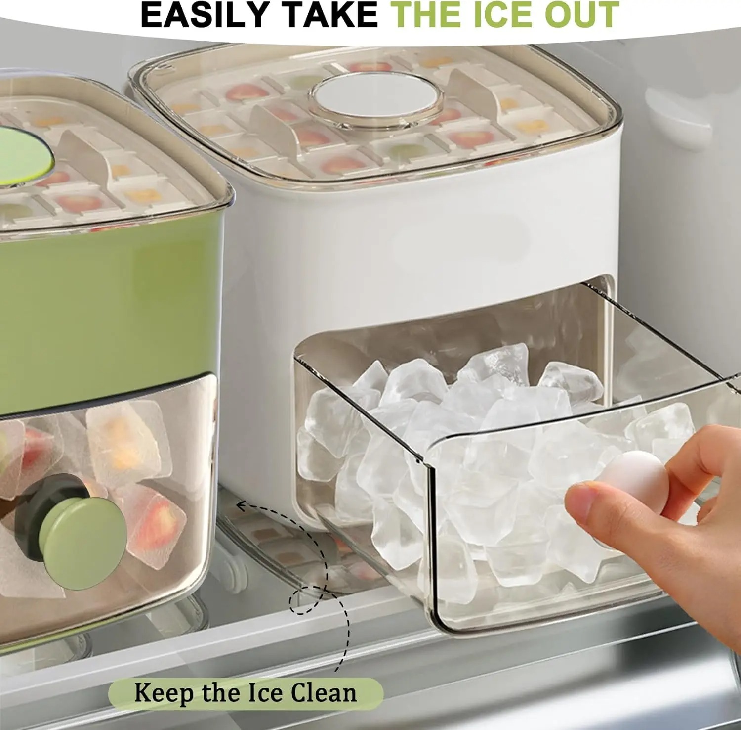 Portable Ice Bucket & Ice Cube Storage Container 4
