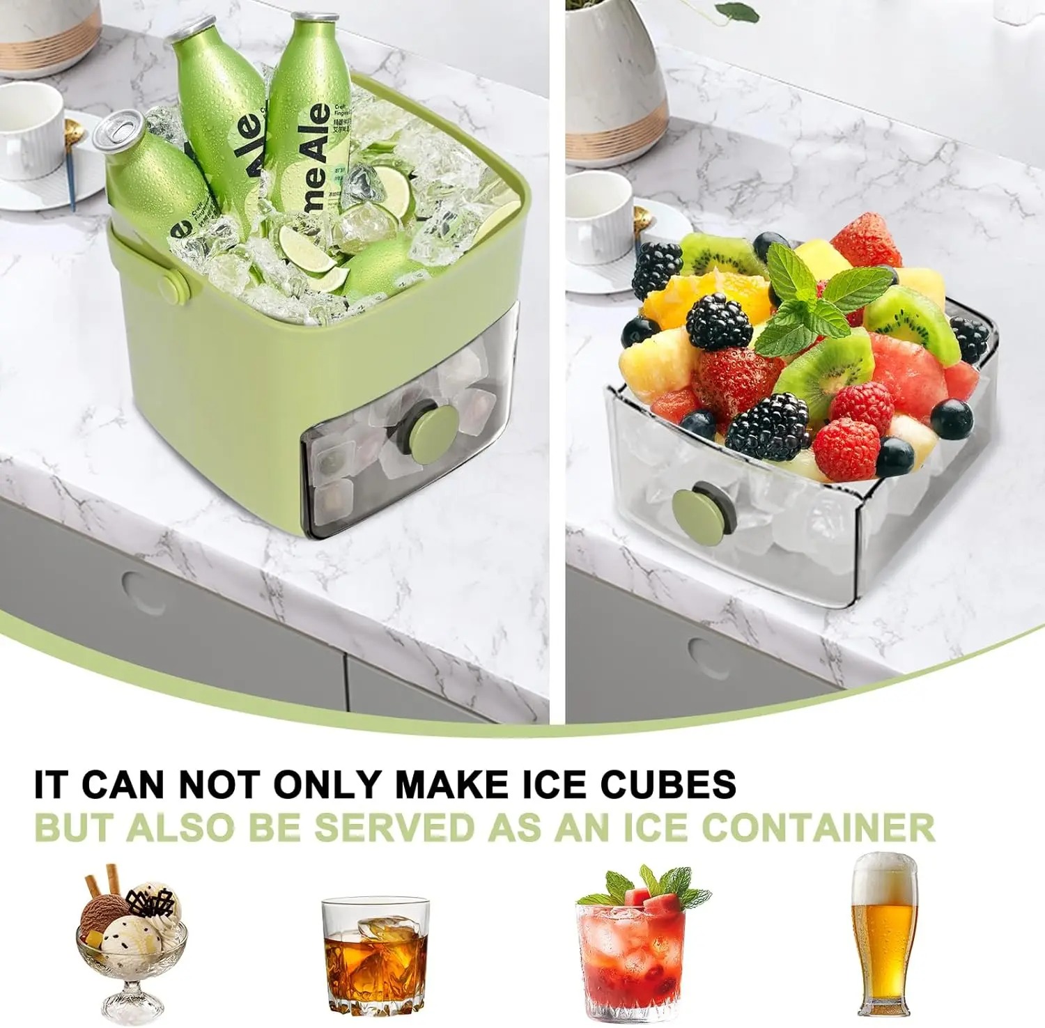 Portable Ice Bucket & Ice Cube Storage Container 5