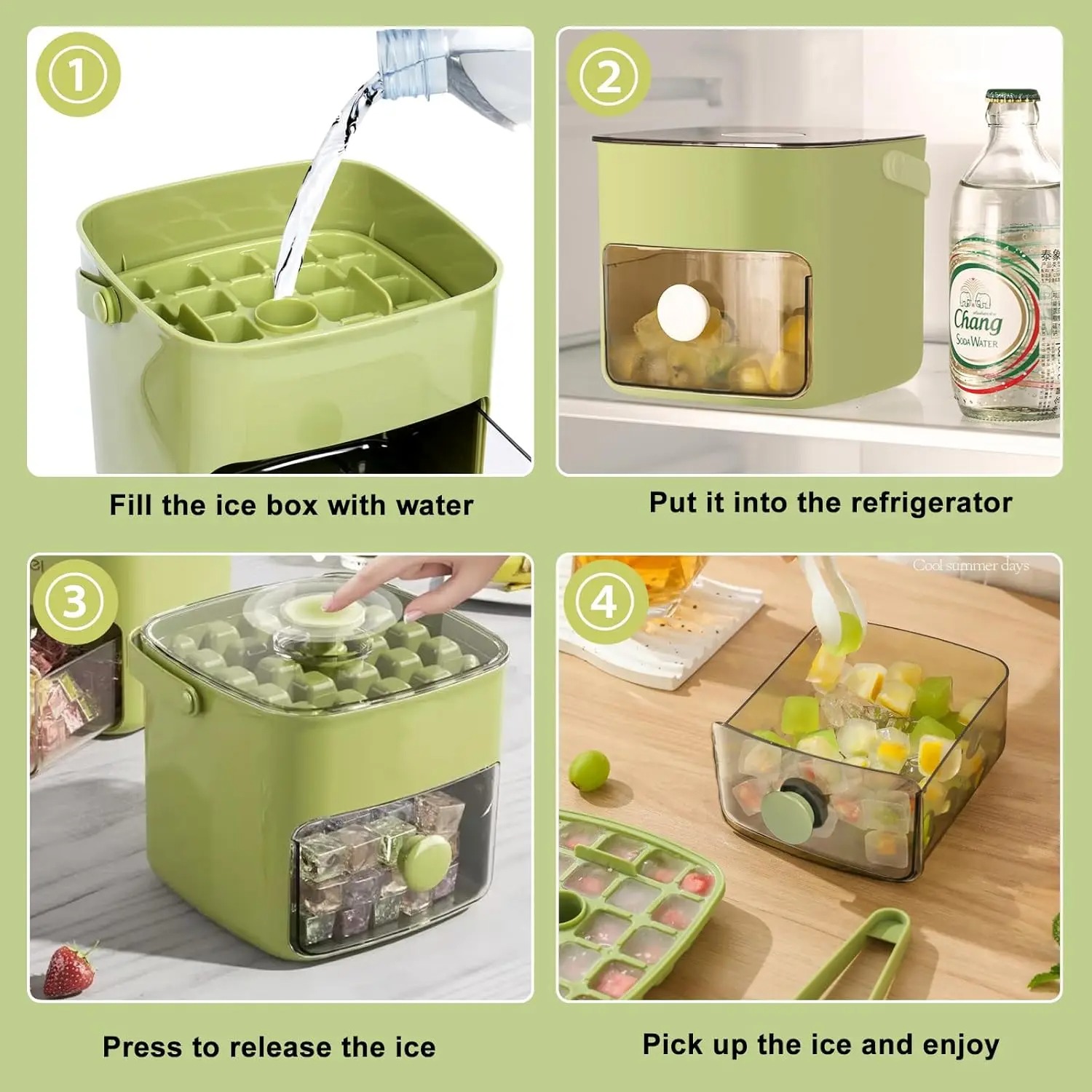 Portable Ice Bucket & Ice Cube Storage Container 6