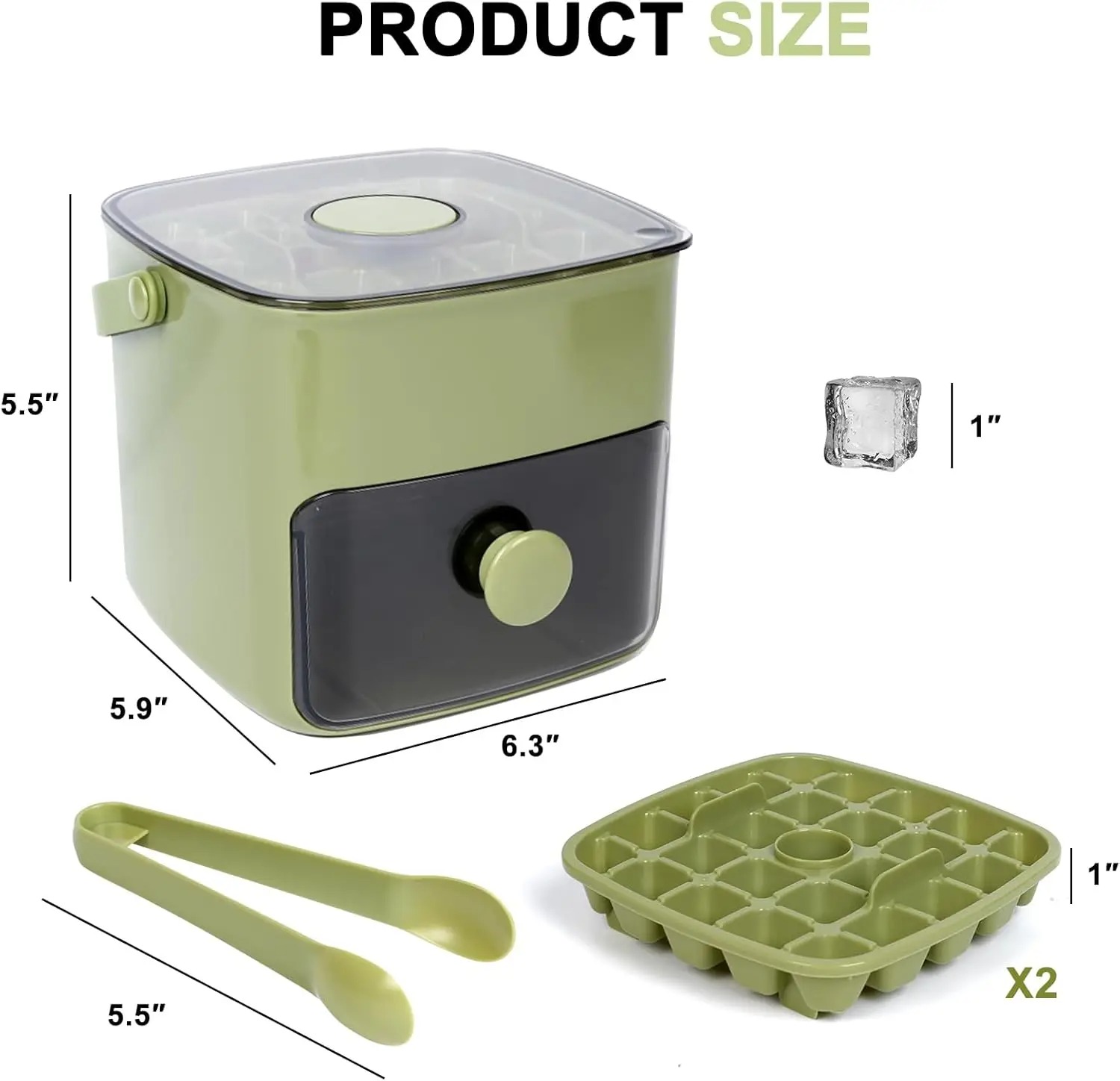 Portable Ice Bucket & Ice Cube Storage Container 7