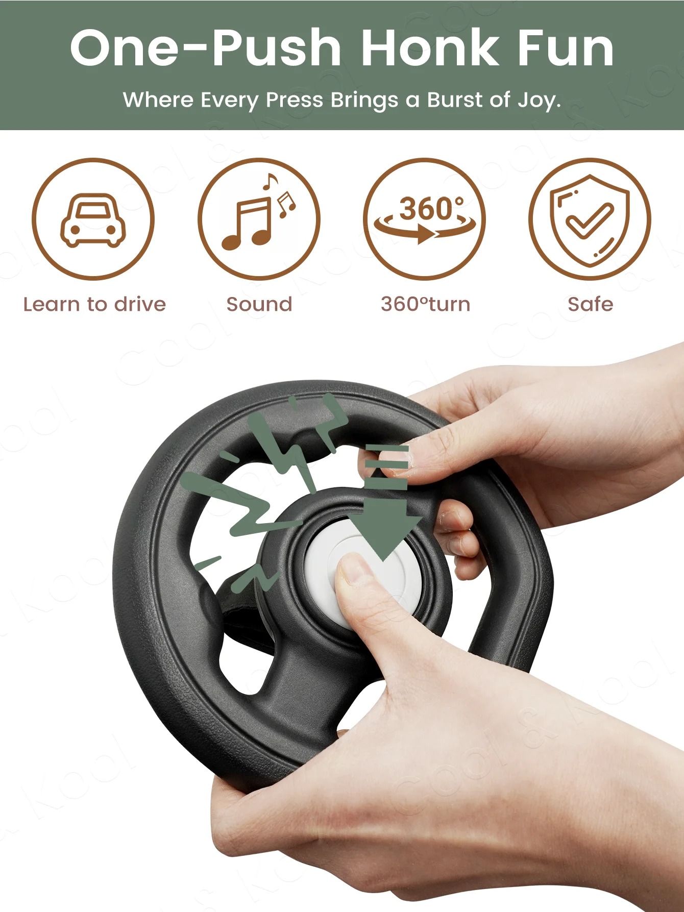 Drive & Delight Stroller Steering Wheel Toy 3