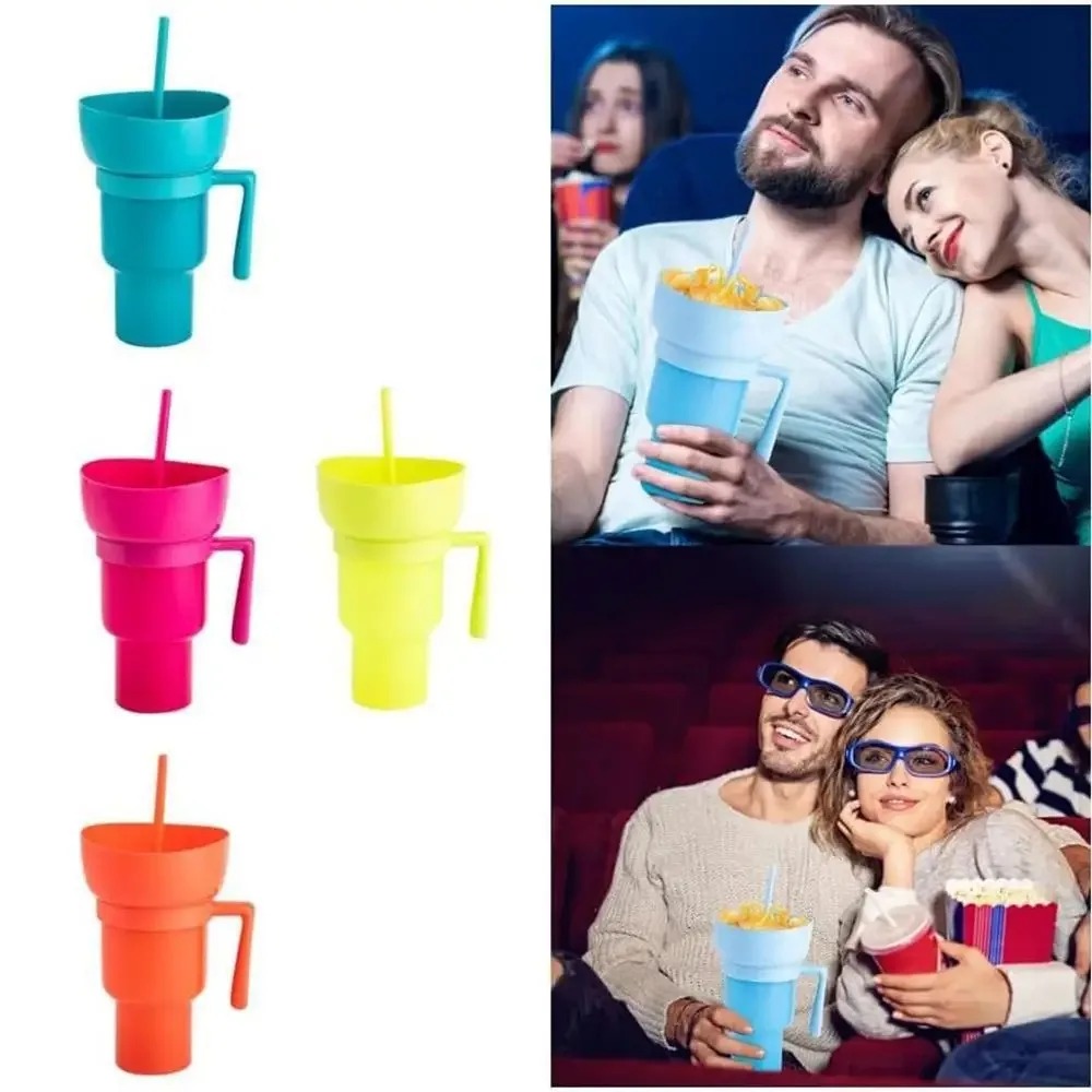 SnackSip Duo Cup – Snack Bowl Tumbler with Straw & Handle 2