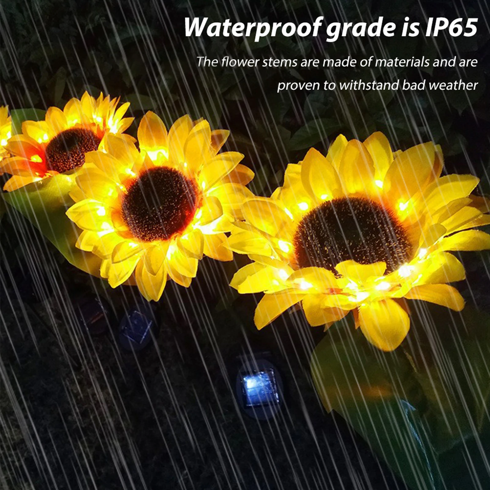 SunGlow Solar Sunflower Garden Lights 3