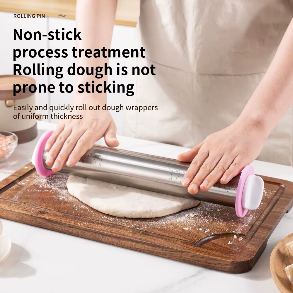 Adjustable Rolling Pin with Thickness Rings 7