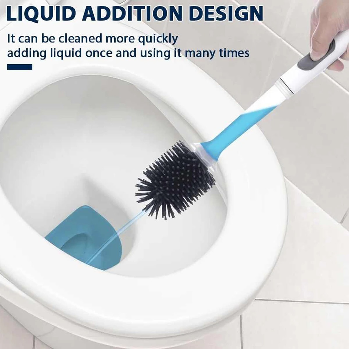AquaClean Silicone Toilet Brush Set