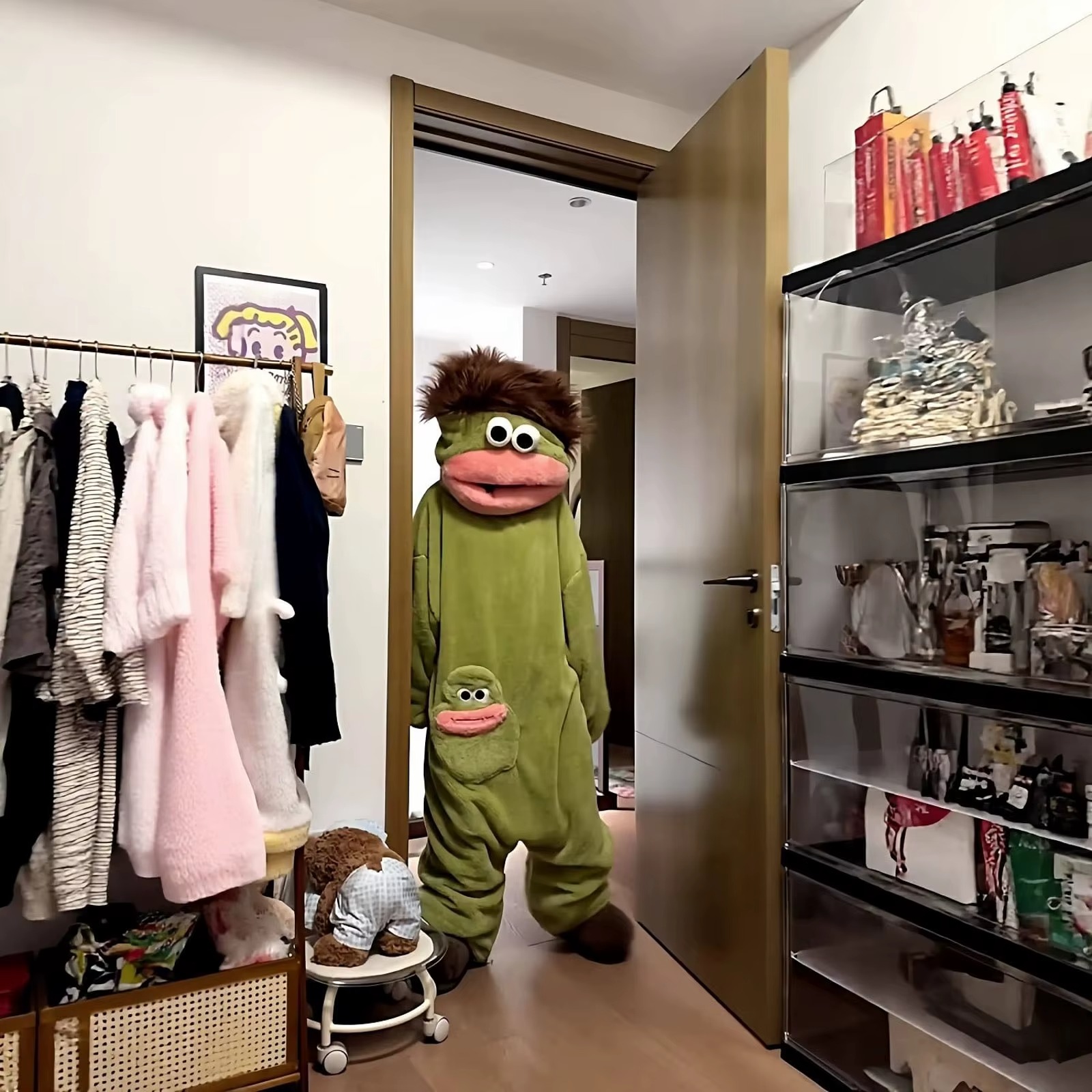 Frog Character Hooded Onesie