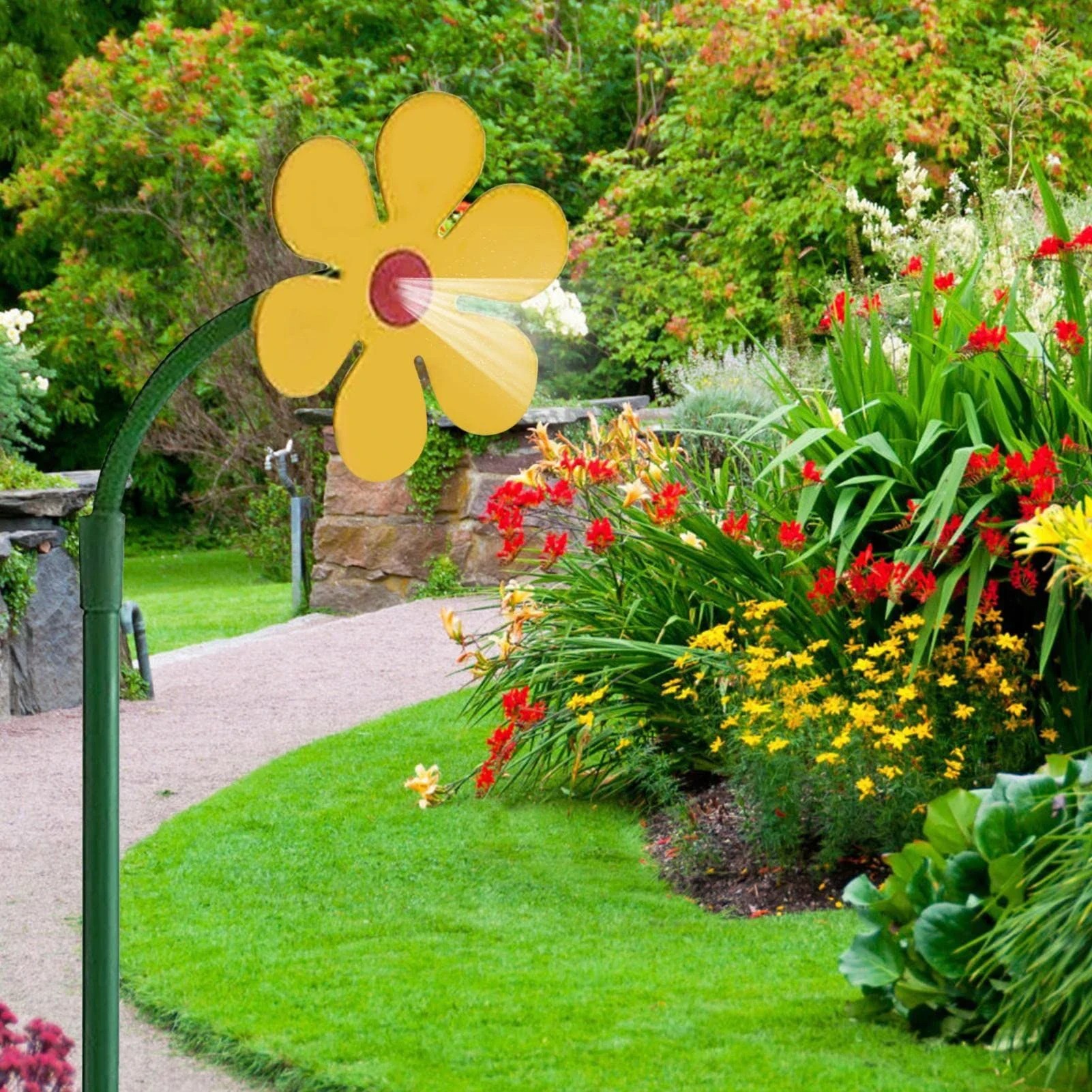 Flower Rotating Daisy Lawn Sprinkler