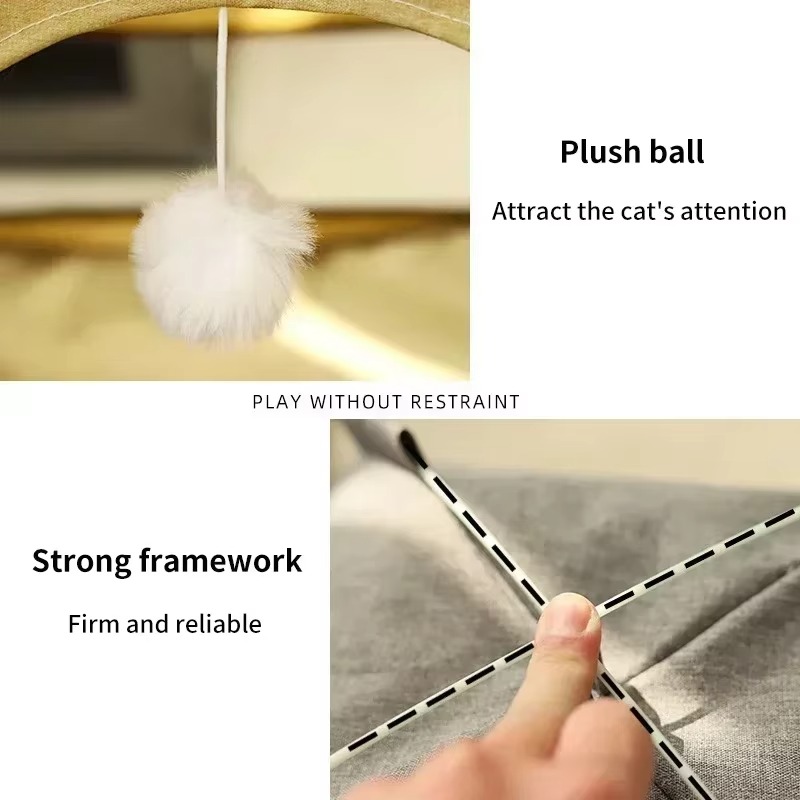 Cozy Pop-Up Pet Tent Bed 4