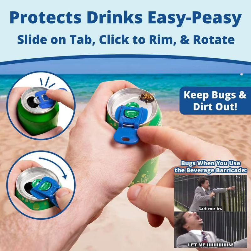 Safe Can Tab Opener & Drink Cover 2