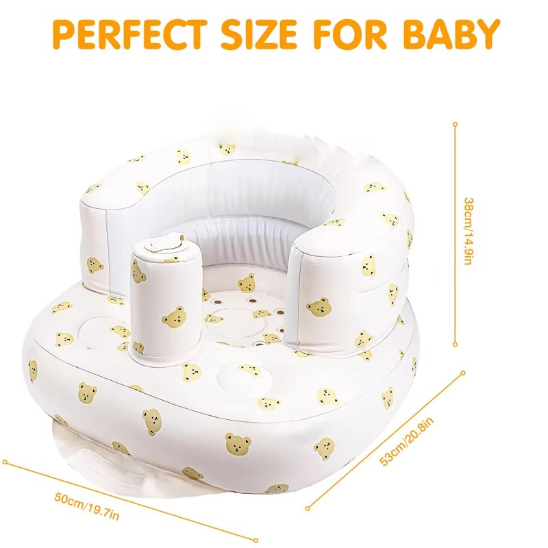 Inflatable Baby Seat with Built-in Air Pump 7